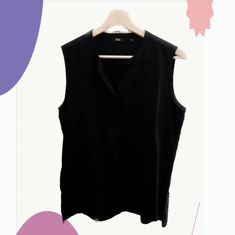 Uniqlo Dark Blue Sleeveless Blouse